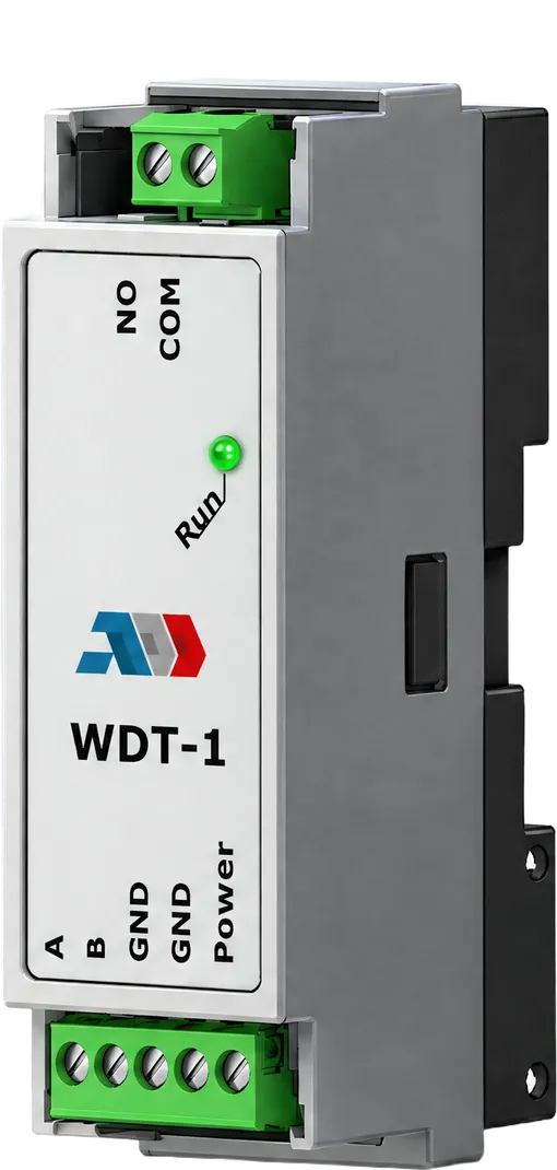WDT-1 watchdog rölesi, üç çeyrek açıdan görünüm
